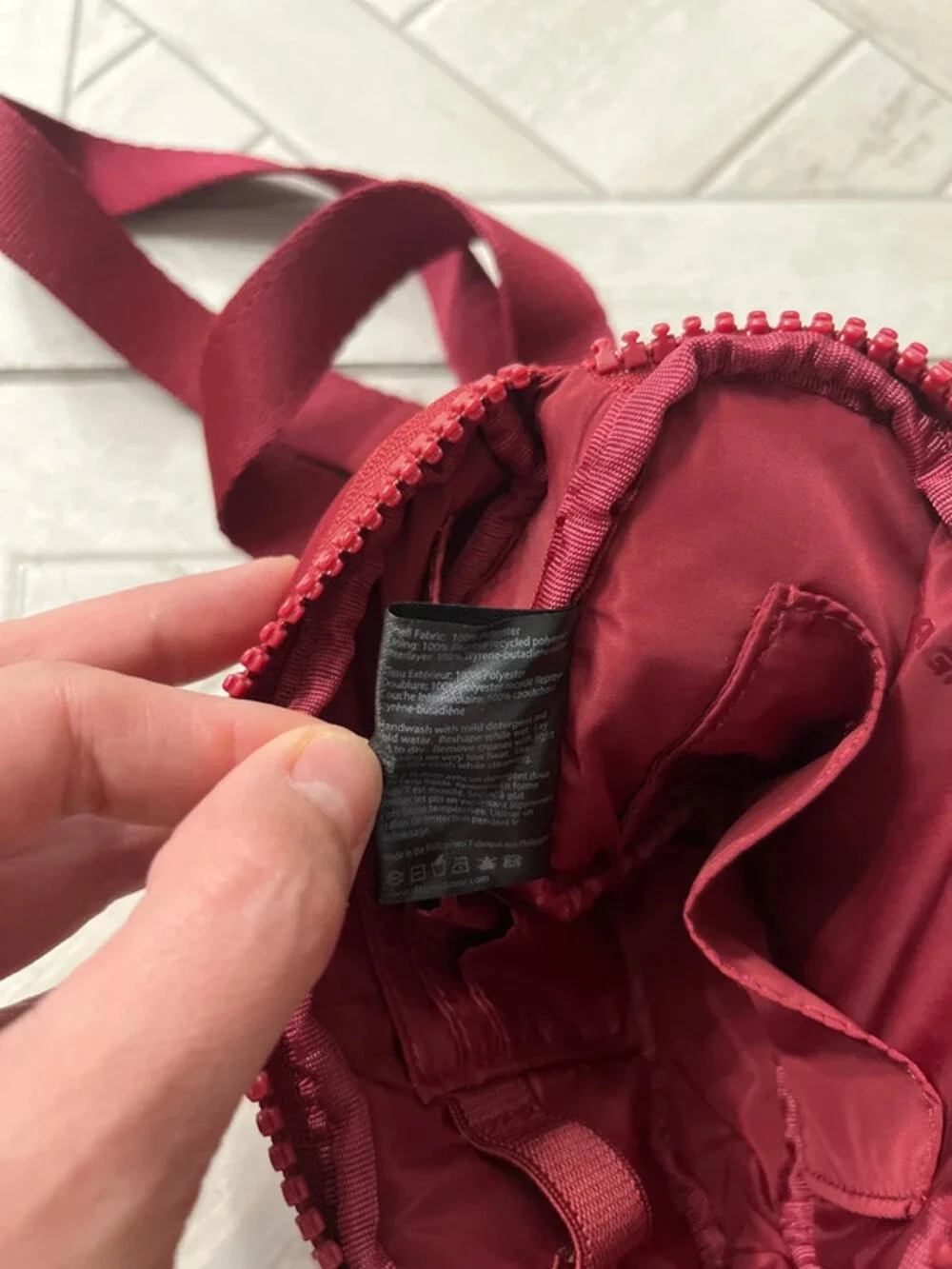 Dagne Dover Sephora colab bag. Burgundy crossbody with long strap brand new cond